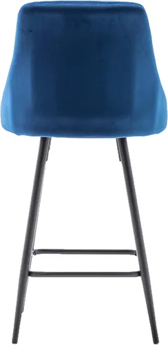Vista 6 de BTEXPERT Juego de 4 sillas de bar tapizadas de alta calidad para comedor de 25 pulgadas con respaldo alto, paquete de 4 unidades, terciopelo azul