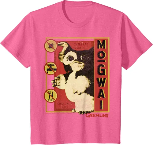 Vista 4 de Camiseta con póster de Gremlins Mogwai Three Rules para niños, Negro, Kids 2