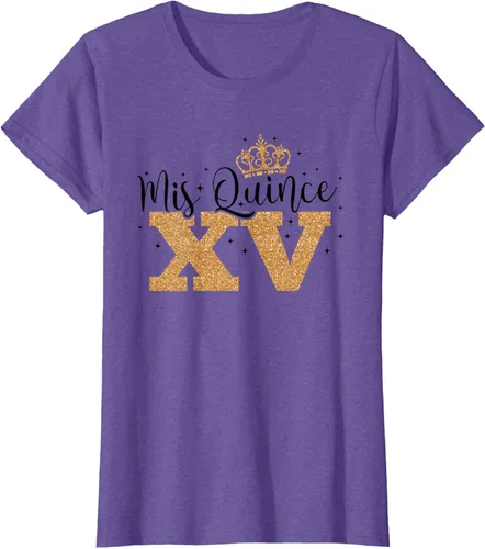Vista 21 de Camiseta de quinceañera Mis Quince para cumpleaños número 15 Blanco