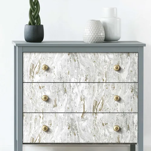 Vista 3 de RoomMates Papel pintado Silver Satellite Seas Peel & Stick