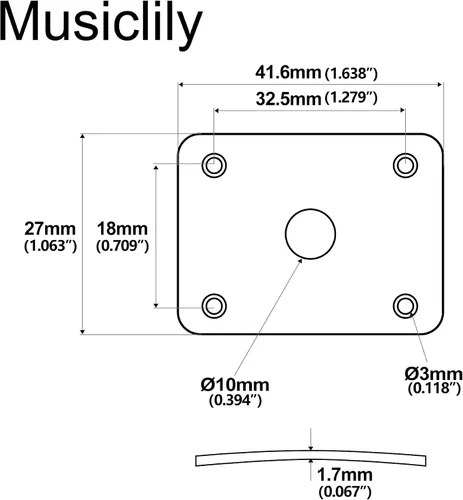 Vista 2 de Musiclily Placa de gato curvada de plástico profesional placas
