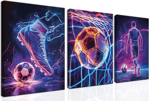 Vista 13 de BGFCE Arte de Lienzo de Pared para Gaming, Pinturas de Arte de Controlador de Juego con Salpicaduras de Tinta de Color, Pósteres para Estética