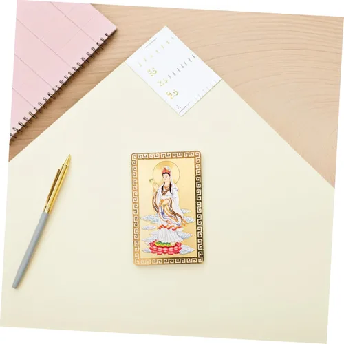 Vista 9 de FOMIYES Decoración de coche Accesorios de coche chino Feng Shui Kwan Guanyin Amuleto de Buda auspicioso para paz segura salud riqueza buena