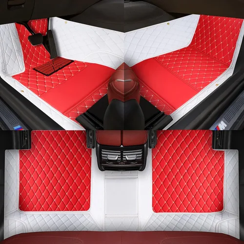 Vista 43 de Alfombrillas de lujo para todo tipo de clima, ajuste personalizado, rojo puro, juego de 4