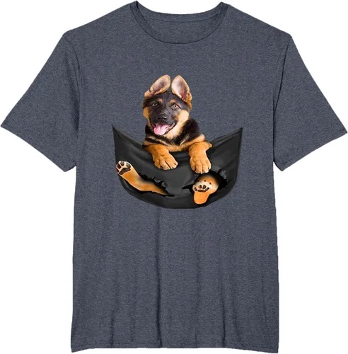 Vista 97 de Dog Lovers Gifts - Camiseta divertida con cara de perro con bolsillo, Negro, S