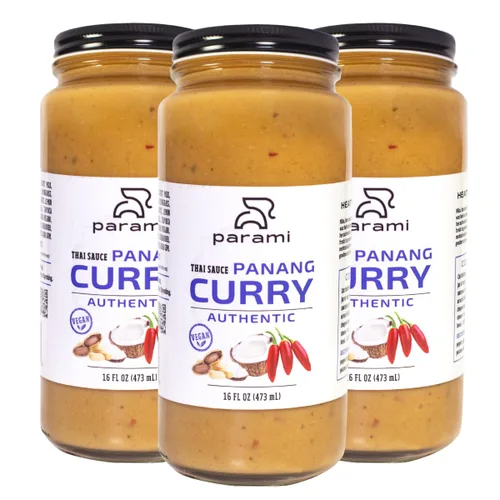 Vista 16 de Parami Salsa de curry tailandés tamaño 16 onzas (sin gluten, sin lácteos, sin nueces) (paquete de 1, verde)