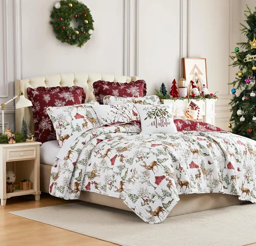 Vista 30 de Southshore Fine Living, Inc. - Juego de colcha tamaño individual grande, juego de 5 piezas con colcha, 1 funda de almohada, 1 funda de almohada