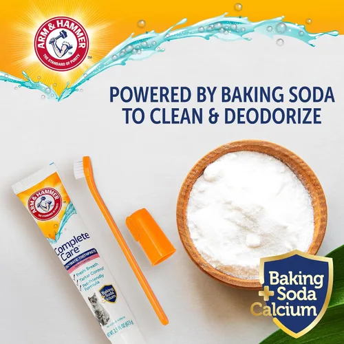 Vista 7 de Arm & Hammer Complete Care - Kit dental para perros, pasta de dientes enzimática para perros con sabor a atún, cepillo de dientes y cepillo de dedo