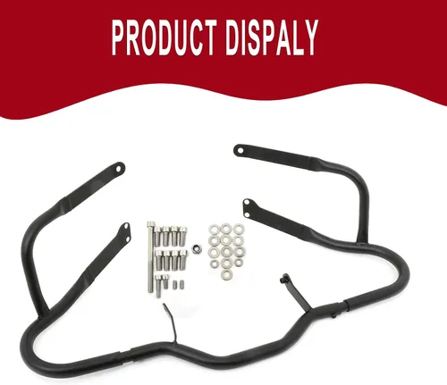Vista 4 de Worldmotop - Protector de motor de repuesto para BMW R1200RT R 1200RT 2004-2013 (delantero y trasero, negro)