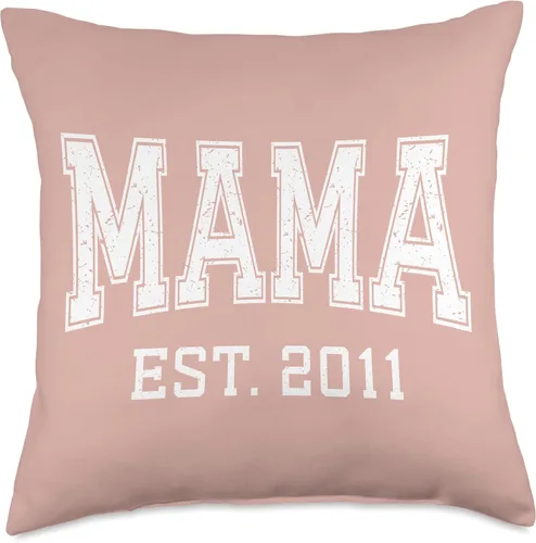 Vista 4 de Mama Est 2011 Custom Mom Personalized Mothers Day Customized Throw Pillow