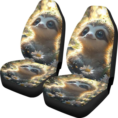 Vista 16 de INSTANTARTS Fundas de asiento de coche con diseño de dalia estética, solo para asientos delanteros, protector de asiento de vehículo, 2 unids/set