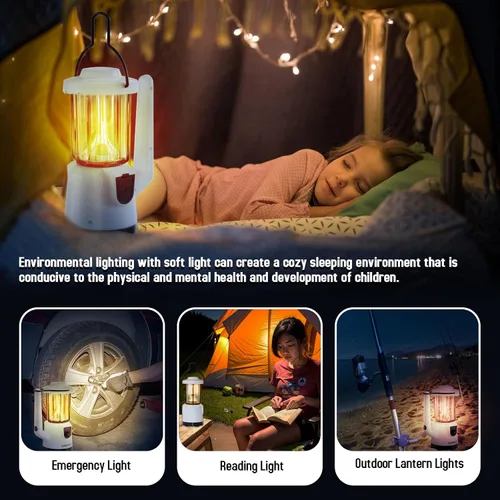 Vista 6 de Linterna Recargable 2-en-1 LED Linterna de Mano con Modos de Linterna y Reflector - Perfecta para Cortes de Energía, Camping, Senderismo