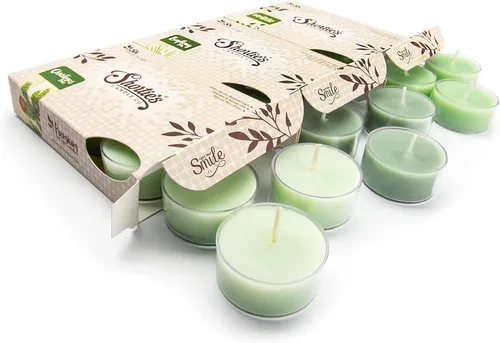 Vista 11 de Paquete de 3 velas de té de manzana, 18 velas perfumadas (cosecha, caramelo, tarde) - Colección de panadería y frutas