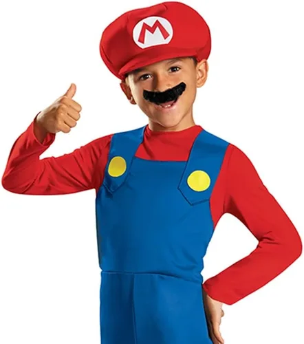 Vista 2 de Disfraz de Super Mario de Nintendo, disfraz oficialmente licenciado de Super Mario Brothers para niños