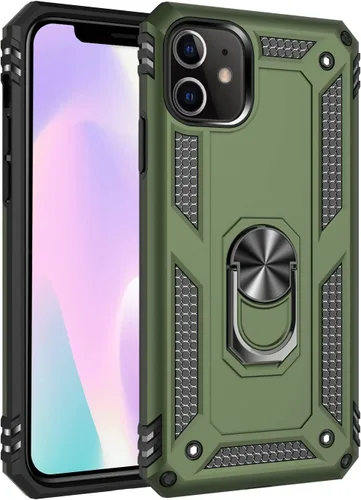Vista 24 de Korecase Funda para iPhone 17 Pro con soporte de anillo, grado militar, resistente, a prueba de golpes, protección de cuerpo completo para Apple
