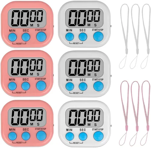 Vista 13 de ZILLEEN Temporizador de aula para niños y profesores, paquete de 2 temporizadores digitales, blanco y negro