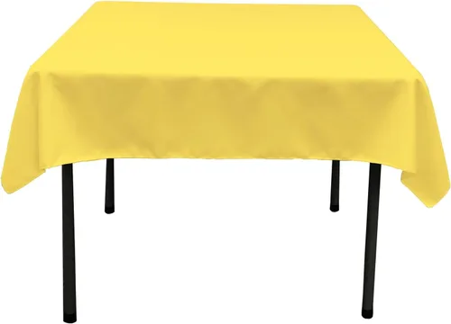 Vista 47 de LA Linen. Mantel cuadrado de popelina de poliéster