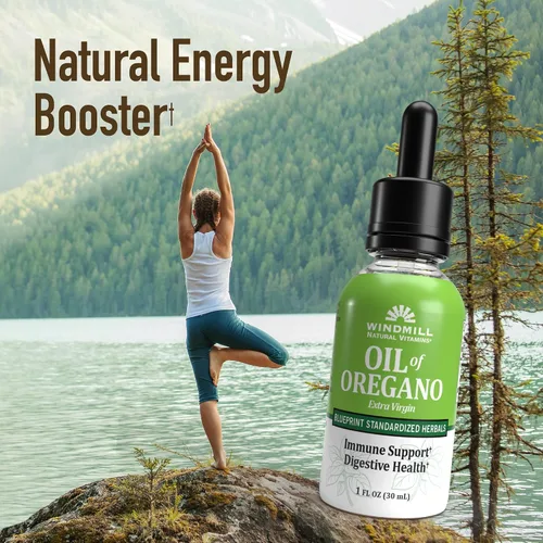 Vista 4 de Windmill Aceite de vitaminas naturales de orégano, mezcla de hierbas para apoyo inmunológico, apoya la salud digestiva, 1 onza líquida, 448 porciones