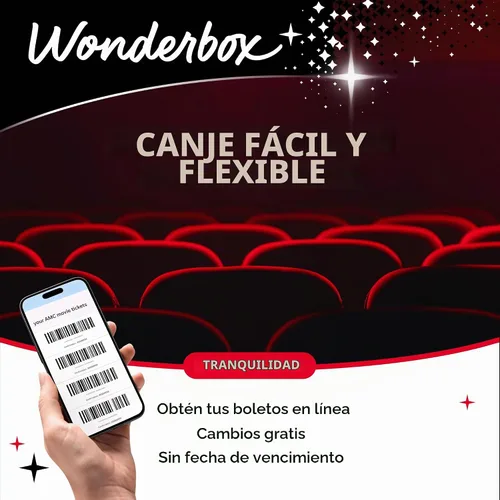 Vista 3 de Wonderbox - Regalo de noche de cine AMC para 2 - 2 entradas de cine