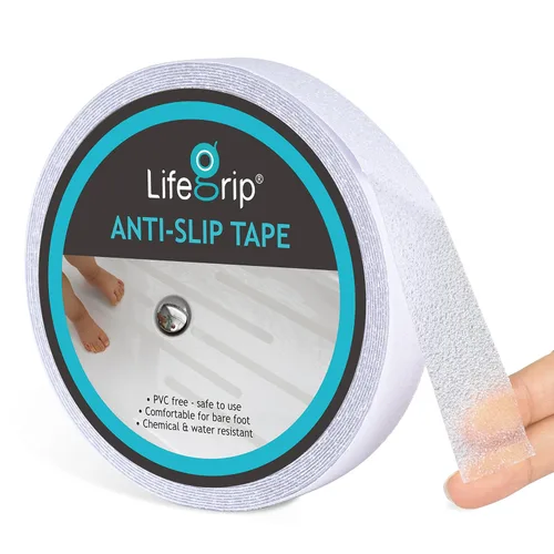 Vista 18 de Lifegrip - Cinta de tracción antideslizante, cinta de fricción de 1 pulgada x 15 pies, el mejor agarre, adhesivo abrasivo para escaleras, peldaños