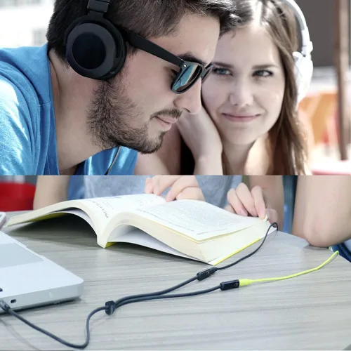 Vista 8 de MillSO Divisor de auriculares para 2 auriculares TRRS o micrófonos Divisor