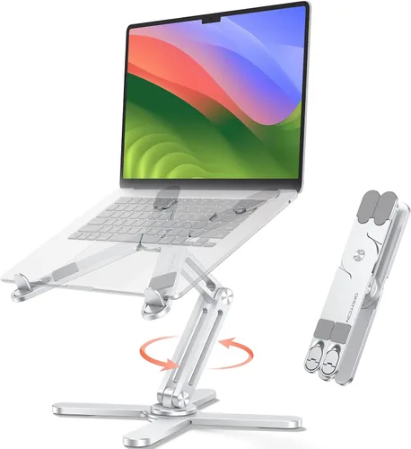 Vista 10 de OMOTON LA10 - Soporte giratorio para portátil de 360°, plegable para Negro