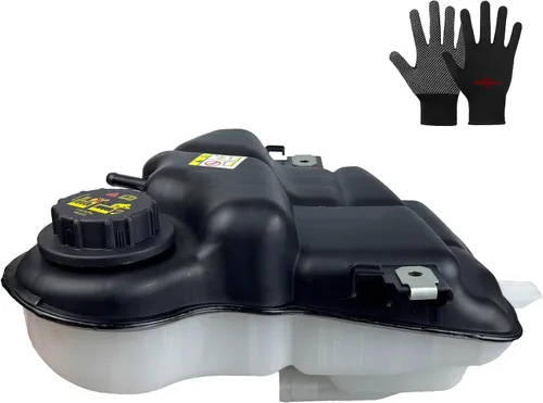 Vista 17 de Tanque de depósito de refrigerante de aluminio con tapa compatible con Ford F600 F700 F800 1980-1999 y Ford B-Series Bus, tanque de recuperación