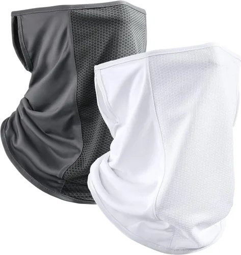 Vista 9 de OZERO Protección solar para la cara, polaina para el cuello, bufanda transpirable y refrescante para actividades al aire libre de verano