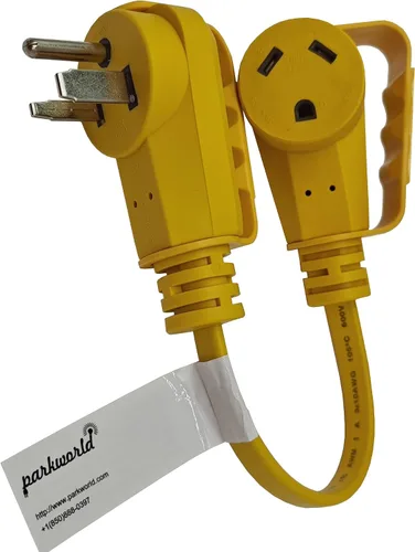 Vista 6 de Parkworld 78820 Cable adaptador de corriente alterna NEMA 6-50P macho a TT-30R RV 30A tomacorriente, 125 voltios 1.5 pies (amarillo)