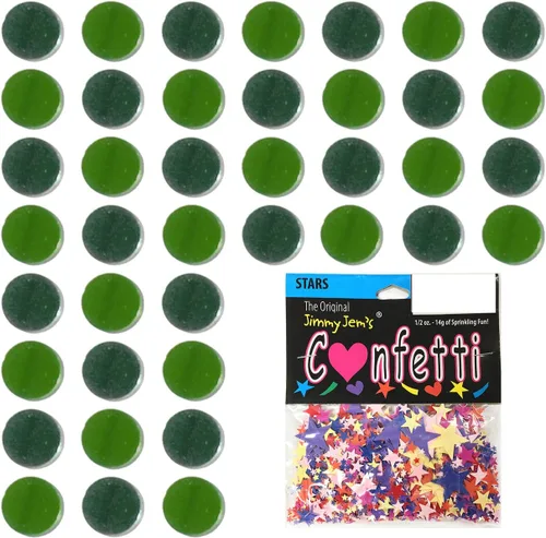 Vista 45 de Confetti Circle 1/4" Negro, Azul Marino Combo - 2 bolsas de media onza (1 oz) (8550/9971)