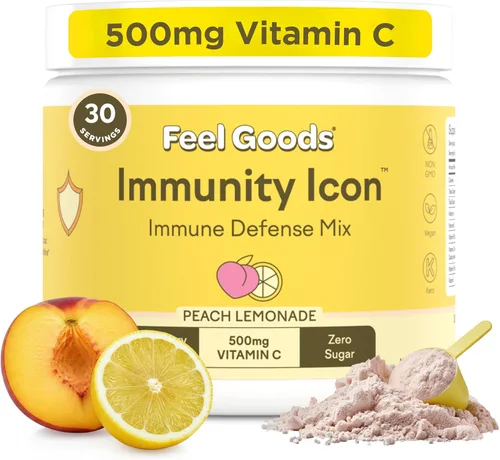 Vista 10 de Feel Goods Immunity+, apoyo inmunológico, hierbas orgánicas, 500 mg de vitamina C, paquetes de polvo cero azúcar, antioxidantes, zinc