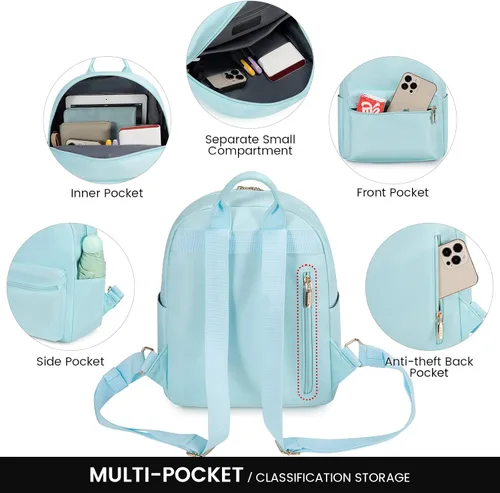 Vista 5 de LOVEVOOK Mini mochila pequeña y linda mochila de moda para niñas y mujeres