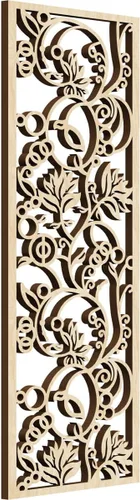 Vista 127 de Caspian Paneles de pared de madera con calado decorativo perforado, 9 3/8 pulgadas de ancho x 24 3/8 pulgadas de alto x 1/4 de alto, cereza