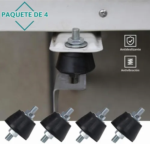 Vista 5 de Daisypower Almohadilla de montaje antivibración de goma para aire acondicionado, almohadillas de montaje aislantes de absorción de impactos