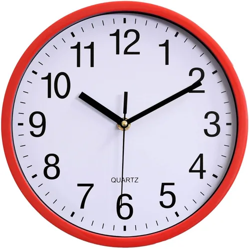 Vista 8 de Large Wall Clock, 10 Inch Silent Non-Ticking Quartz Battery Operated Black Wall Clock,Classic Round Living Room Clocks Wall for Kitchen Office Home