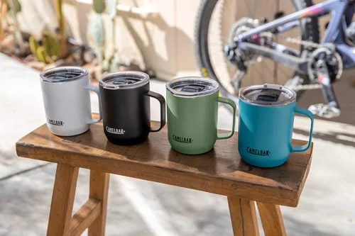Vista 7 de CamelBak Horizon - Taza de campamento de 12 onzas, acero inoxidable aislado, tapa de tres modos, color negro