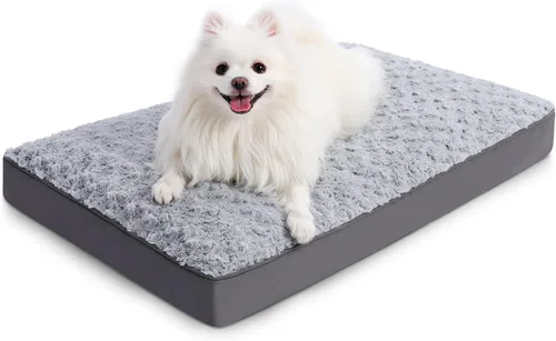 Vista 11 de KSIIA Alfombrilla de Cama para Jaula de Perro Impermeable para Jaula, Cama de Terciopelo Rosa Suave para Perros Medianos con Funda Lavable Negro