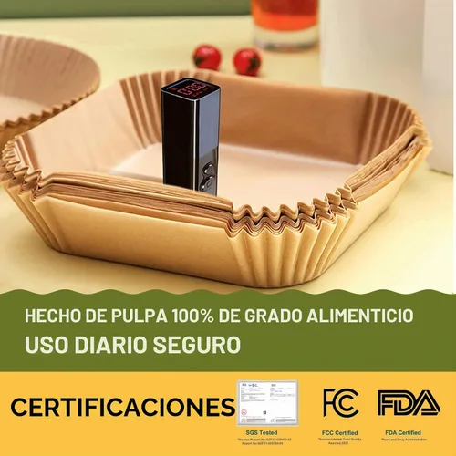 Vista 5 de Forros de freidora de aire de 2 cuartos para Mini Freidora de Aire CHEFMAN de 2 cuartos, Forros de freidora de aire desechables pequeños de 2