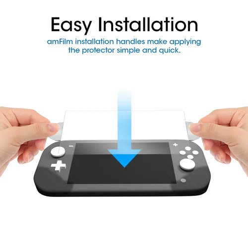 Vista 5 de amFilm Anti-Glare Glass Screen Protector for Nintendo Switch Lite (2019) (2 Pack) (Matte)