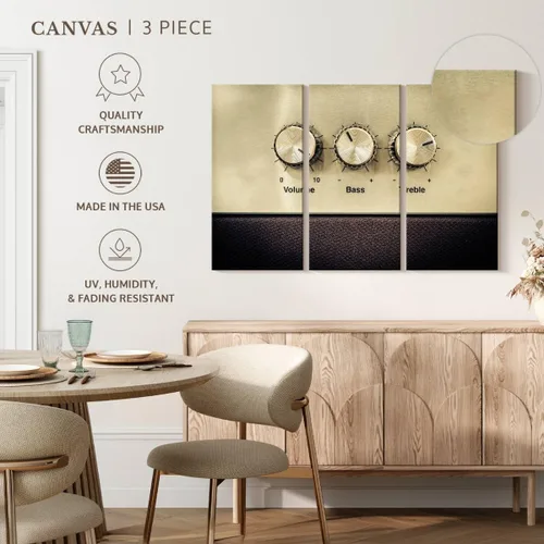 Vista 64 de Elephant Stock BW - Reproductor de discos de vinilo para pared, lienzo horizontal, decoración de pared de sala de estar de 3 piezas, impresión