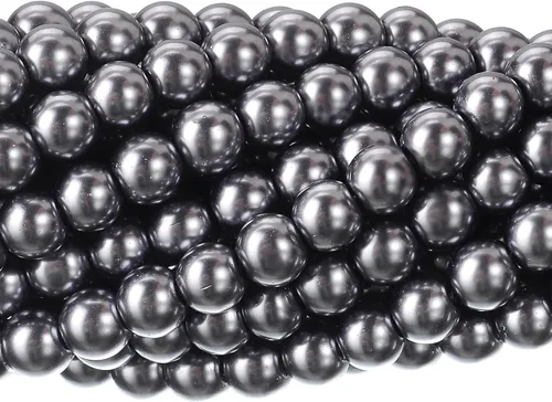 Vista 15 de RUBYCA 200 piezas de cuentas redondas de cristal checo satinado brillante pequeñas para hacer joyería 10mm Amatista Púrpura