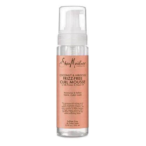 Vista 5 de SheaMoisture Crema para el cabello con batido y mousse para cabello grueso y rizado