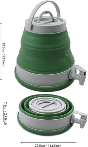 Vista 4 de SAMMART 6L (1.6 galones) transportador de agua portátil, contenedor de agua plegable, cubo de emergencia, almacenamiento de agua al aire libre