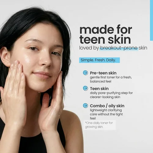 Vista 5 de natural outcome Skin Care - Tónico facial aclarante para el acné para adolescentes, ácido salicílico, astringente facial para eliminar el acné