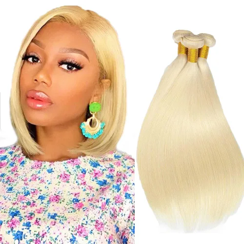 Vista 113 de 300g 1B27 Human Hair Bundles Honey Blonde Bundles Human Hair 10A Brazilian Virgin Remy Hair Extensions 8 10 12 Inch