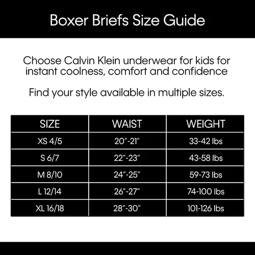 Vista 8 de Calvin Klein Little Modern - Calzoncillos tipo bóxer de algodón, paquete de 5 unidades, ropa interior transpirable para niños