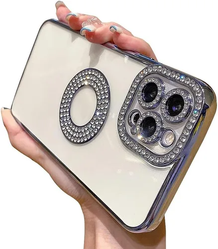 Vista 12 de Casechics - Funda compatible con iPhone 11, Diamend Rhinostone, color negro
