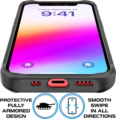 Vista 2 de REBEL Funda transparente para iPhone 12 Mini [Crystal Series Gen-2] sin amarillamiento, doble arañazos, protección a prueba de golpes, agarre