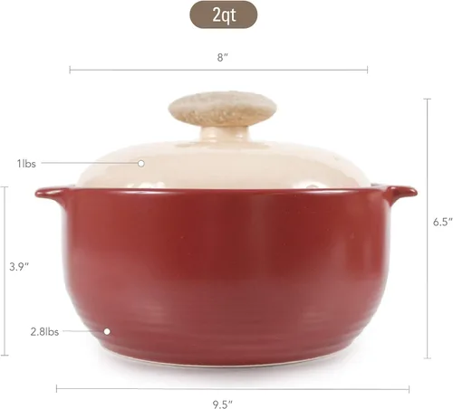 Vista 6 de Estufa de cerámica Neoflam Kiesel 1QT, utensilios de cocina, Kiesel, L, Ciruela