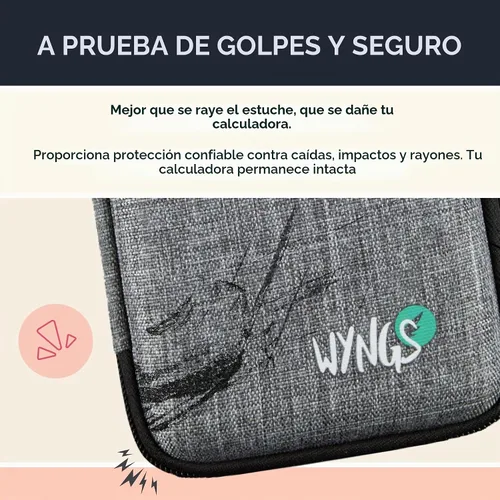 Vista 6 de Calculadora gráfica TI 84 Plus + funda protectora WYNGS color negro